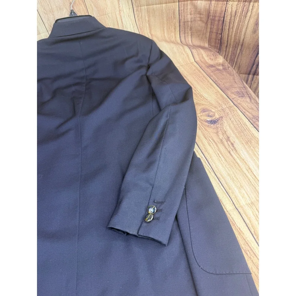 Vintage Gucci Navy Blue Wool Double Breasted Blazer Jacket Made in Italy